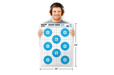 Image of Thompson Target Sight Seer Paper Bullseye Shooting Targets 19x25, 20 Pack, Blue, Extra Large, 4400-20