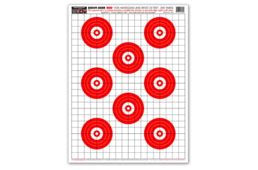 Image of Thompson Target Sight Seer Paper Bullseye Shooting Targets 19x25, 20 Pack, Red, Extra Large, 4300-20