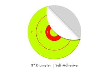 Image of Thompson Target Stick-Um-Up 3in Adhesive Targets In Re-Close Container, 100 Pack, Green, Extra Small, 6220-100