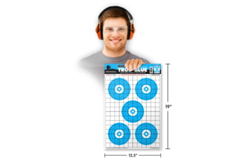 Image of Thompson Target True Blue High Visibility 12.5x19 Paper Shooting Targets, 30 Pack, Blue, Large, 2020-30