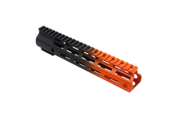 Image of Tiger Rock AR-15 Angle Cut Clamp On M-Lok 10in Handguard, Black Base, Cerakote, Gradient, Organge, Medium, FMLUS-10D-ORG-GRADIENT