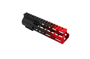 Image of Tiger Rock AR-15 Angle Cut Clamp On M-Lok 7in Handguard, Black Base, Cerakote, Gradient, Red, Medium, FMLUS-7D-RED-GRADIENT