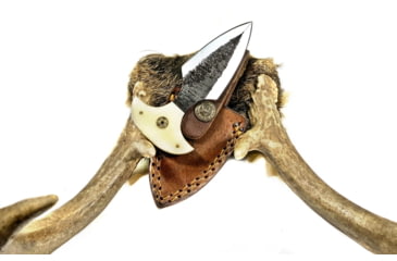 Image of Titan International Knives Push Dagger Knife, 2.5in, Carbon Steel, Dagger, Camel Bone, TCK-50