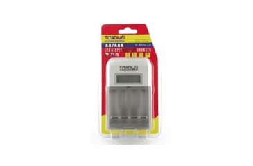 Image of Titanium LCD Display Battery Charger for AA&amp; AAA NiMH, White, CH-TTG2800