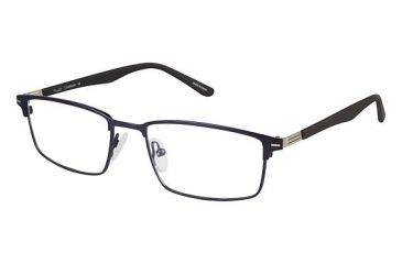 Image of TLG NU019 Single Vision Prescription Eyeglasses - Frame Mt Navy / Black, Size 53/18mm LYNU01903