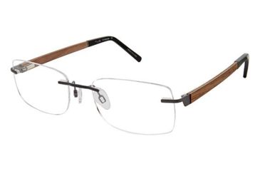 Image of TLG NU022 Prescription Eyeglasses - Frame Matte Gunmetal, Size 53/18mm LYNU02202