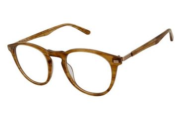 Image of TLG NU026 Progressive Prescription Eyeglasses - Frame BROWN HORN, Size 47/20mm LYNU02602