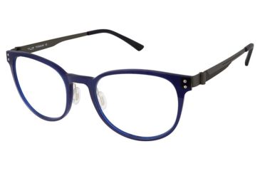 Image of TLG NU031 Progressive Prescription Eyeglasses - Frame TRANSLUCENT NVY, Size 52/19mm LYNU03103