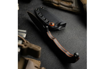 Image of Toor Knives Apnea Fixed Blade Knife, 4.25in, CPM Cru-Wear, Drop Point, G10 Handle, Havoc Black, Black, Apnea - Havoc Black