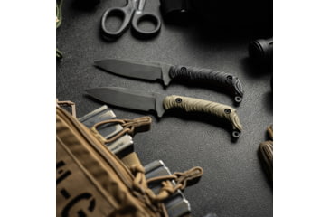 Image of Toor Knives Apnea Fixed Blade Knife, 4.25in, CPM Cru-Wear, Drop Point, G10 Handle, Havoc Black, Black, Apnea - Havoc Black