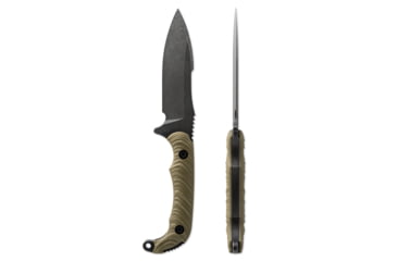 Image of Toor Knives Apnea Fixed Blade Knife, 4.25in, CPM Cru-Wear, Drop Point, G10 Handle, Spitfire Green, Grey, Apnea - Spitfire Green