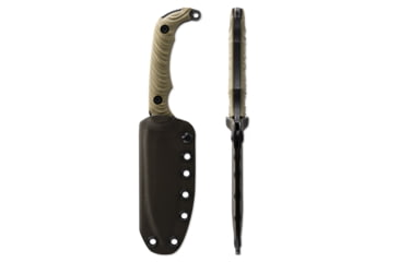 Image of Toor Knives Apnea Fixed Blade Knife, 4.25in, CPM Cru-Wear, Drop Point, G10 Handle, Spitfire Green, Grey, Apnea - Spitfire Green