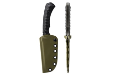 Image of Toor Knives Brauler Fixed Blade Knife, 4in, CPM Cruwear Steel, G10 Handle, Bomber Black, Black Tru Hide, Brauler - Bomber Black