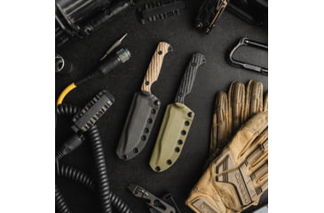 Image of Toor Knives Crewman Fixed Blade Knife, 4.5in, CPM Cruwear Steel, G10 Handle, Bomber Black, Army Green, The Crewman - Bomber Black