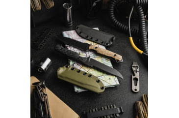 Image of Toor Knives Crewman Fixed Blade Knife, 4.5in, CPM Cruwear Steel, G10 Handle, Bomber Black, Army Green, The Crewman - Bomber Black