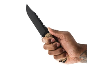 Image of Toor Knives Crewman Fixed Blade Knife, 4.5in, CPM Cruwear Steel, G10 Handle, Omaha Tan, Storm Grey, The Crewman - Omaha Tan