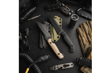Image of Toor Knives Crewman Fixed Blade Knife, 4.5in, CPM Cruwear Steel, G10 Handle, Omaha Tan, Storm Grey, The Crewman - Omaha Tan