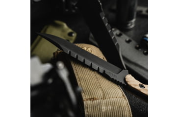 Image of Toor Knives Crewman Fixed Blade Knife, 4.5in, CPM Cruwear Steel, G10 Handle, Omaha Tan, Storm Grey, The Crewman - Omaha Tan
