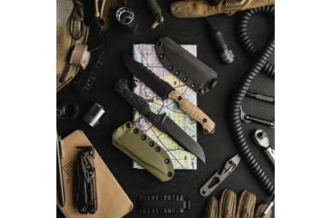 Image of Toor Knives Crewman Fixed Blade Knife, 4.5in, CPM Cruwear Steel, G10 Handle, Omaha Tan, Storm Grey, The Crewman - Omaha Tan