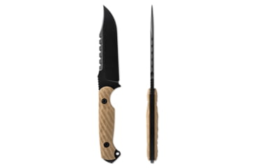 Image of Toor Knives Crewman Fixed Blade Knife, 4.5in, CPM Cruwear Steel, G10 Handle, Omaha Tan, Storm Grey, The Crewman - Omaha Tan