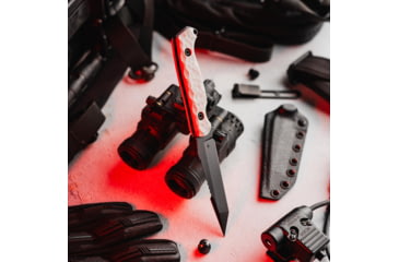 Image of Toor Knives Darter T Fixed Knife, 4.25in, M4 Steel, G10 Handle, Disruptive Grey, Black Tru Hide, Darter T - Disruptive Grey