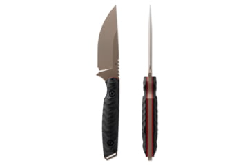 Image of Toor Knives Field 3.0 Fixed Blade Knife, 3.625in, CPM 3V Steel, Drop Point, Ebony, Canyon Drab, Black Tru Hide, Field 3.0 - Canyon Drab