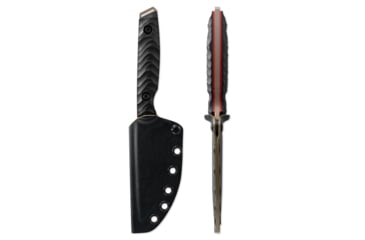 Image of Toor Knives Field 3.0 Fixed Blade Knife, 3.625in, CPM 3V Steel, Drop Point, Ebony, Canyon Drab, Black Tru Hide, Field 3.0 - Canyon Drab