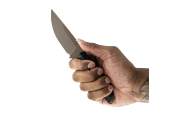 Image of Toor Knives Field 3.0 Fixed Blade Knife, 3.625in, CPM 3V Steel, Drop Point, Ebony, Canyon Drab, Black Tru Hide, Field 3.0 - Canyon Drab