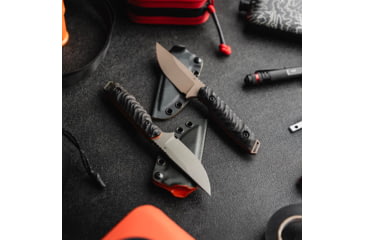 Image of Toor Knives Field 3.0 Fixed Blade Knife, 3.625in, CPM 3V Steel, Drop Point, Ebony, Canyon Drab, Black Tru Hide, Field 3.0 - Canyon Drab