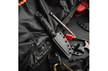 Image of Toor Knives Field 3.0 Fixed Blade Knife, 3.625in, CPM 3V Steel, Drop Point, Ebony, Canyon Drab, Black Tru Hide, Field 3.0 - Canyon Drab