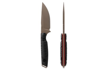 Image of Toor Knives Field 3.0 Fixed Blade Knife, 3.625in, CPM 3V Steel, Drop Point, Ebony, Canyon Drab, Black Tru Hide, Field 3.0 - Canyon Drab