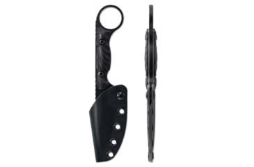 Image of Toor Knives Jank Shank S Fixed Blade Knife, 3in, CPM M4 Steel, G10 Handle, SoCom Black, Black Hydro Static, Jank Shank S - SoCom Black