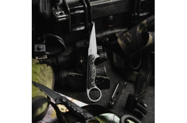 Image of Toor Knives Jank Shank W Fixed Blade Knife, 3in, CPM M4 Steel, G10 Handle, Phantom Grey, Black Hydro Static, Jnk Shnk W - Phntm Gr