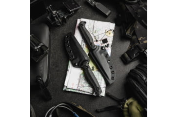 Image of Toor Knives Krypteia S Fixed Blade Knife, 4in, CPM M4 Steel, G10 Handle, Phantom Grey, Black Hydro Static, Krypteia S - Phantom Grey