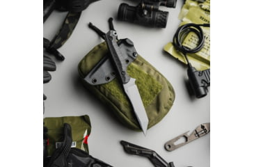 Image of Toor Knives Krypteia T Fixed Blade Knife, 4in, CPM M4 Steel, G10 Handle, Phantom Grey, Black Hydro Static, Krypteia T - Phantom Grey