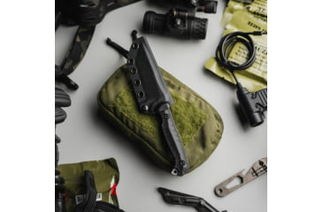 Image of Toor Knives Krypteia T Fixed Blade Knife, 4in, CPM M4 Steel, G10 Handle, Phantom Grey, Black Hydro Static, Krypteia T - Phantom Grey