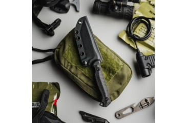 Image of Toor Knives Krypteia T Fixed Blade Knife, 4in, CPM M4 Steel, G10 Handle, SoCom Black, Black Hydro Static, Krypteia T - SoCom Black