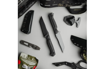 Image of Toor Knives Krypteia T Fixed Blade Knife, 4in, CPM M4 Steel, G10 Handle, SoCom Black, Black Hydro Static, Krypteia T - SoCom Black