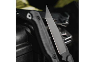 Image of Toor Knives Krypteia T Fixed Blade Knife, 4in, CPM M4 Steel, G10 Handle, SoCom Black, Black Hydro Static, Krypteia T - SoCom Black