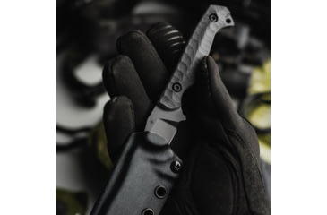 Image of Toor Knives Krypteia T Fixed Blade Knife, 4in, CPM M4 Steel, G10 Handle, SoCom Black, Black Hydro Static, Krypteia T - SoCom Black
