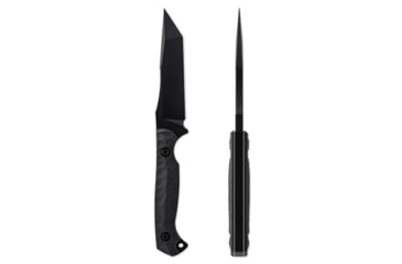 Image of Toor Knives Krypteia T Fixed Blade Knife, 4in, CPM M4 Steel, G10 Handle, SoCom Black, Black Hydro Static, Krypteia T - SoCom Black