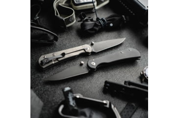 Image of Toor Knives Merchant 2.0 FL35S Folding Knife, 3.75in, Steel CPM S35VN, 6AL-4V Titanium Handle, Stone, Merchant 2.0 S-Stone