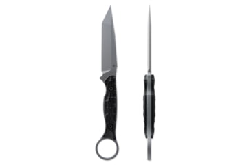 Image of Toor Knives Serpent T Fixed Blade Knife, 3.75in, CPM3V Steel, G10 Handle, Phantom Grey, Black Hydro Static, Serpent T - Phantom Grey