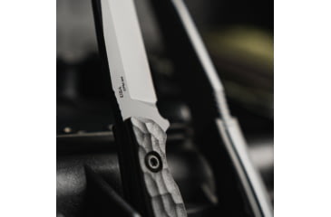 Image of Toor Knives Serpent T Fixed Blade Knife, 3.75in, CPM3V Steel, G10 Handle, Phantom Grey, Black Hydro Static, Serpent T - Phantom Grey