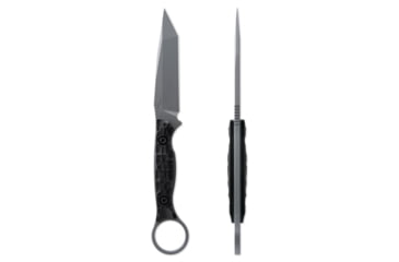 Image of Toor Knives Serpent T Fixed Blade Knife, 3.75in, CPM3V Steel, G10 Handle, Phantom Grey, Black Hydro Static, Serpent T - Phantom Grey