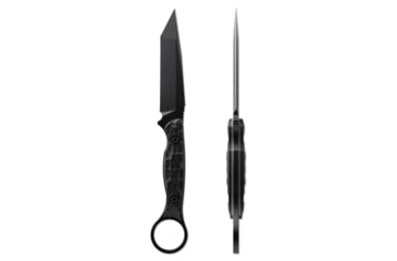 Image of Toor Knives Serpent T Fixed Blade Knife, 3.75in, CPM3V Steel, G10 Handle, SoCom Black, Black Hydro Static, Serpent T - SoCom Black