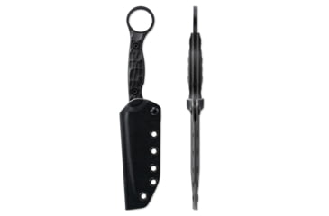 Image of Toor Knives Serpent T Fixed Blade Knife, 3.75in, CPM3V Steel, G10 Handle, SoCom Black, Black Hydro Static, Serpent T - SoCom Black