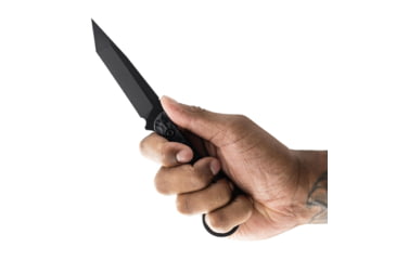 Image of Toor Knives Serpent T Fixed Blade Knife, 3.75in, CPM3V Steel, G10 Handle, SoCom Black, Black Hydro Static, Serpent T - SoCom Black