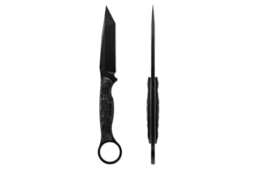 Image of Toor Knives Serpent T Fixed Blade Knife, 3.75in, CPM3V Steel, Tanto, G10 Handle, SoCom Black, Black Hydro Static, Serpent T - SoCom Black