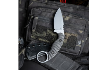 Image of Toor Knives SOF Karsumba S Fixed Blade Knife, 2.5in, CPM M4 Blade, Drop Point Blade, G10, Black, Phantom Grey, Black, Karsumba S- Phantom Grey